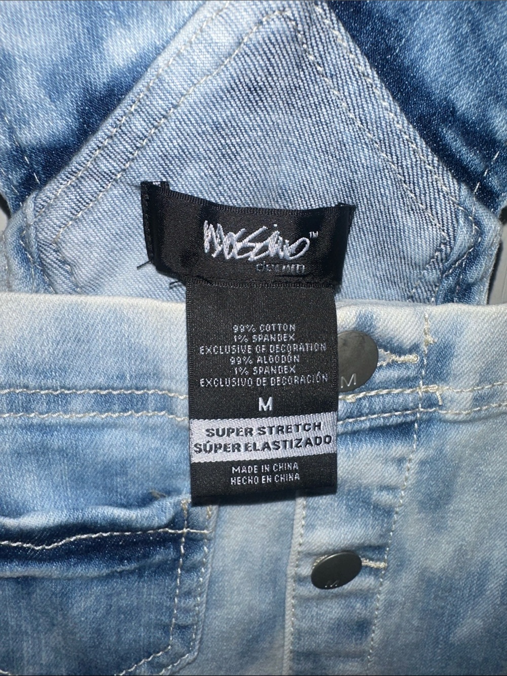 Mossimo Light Wash Blue Denim Short Overalls - Picture 2 of 3